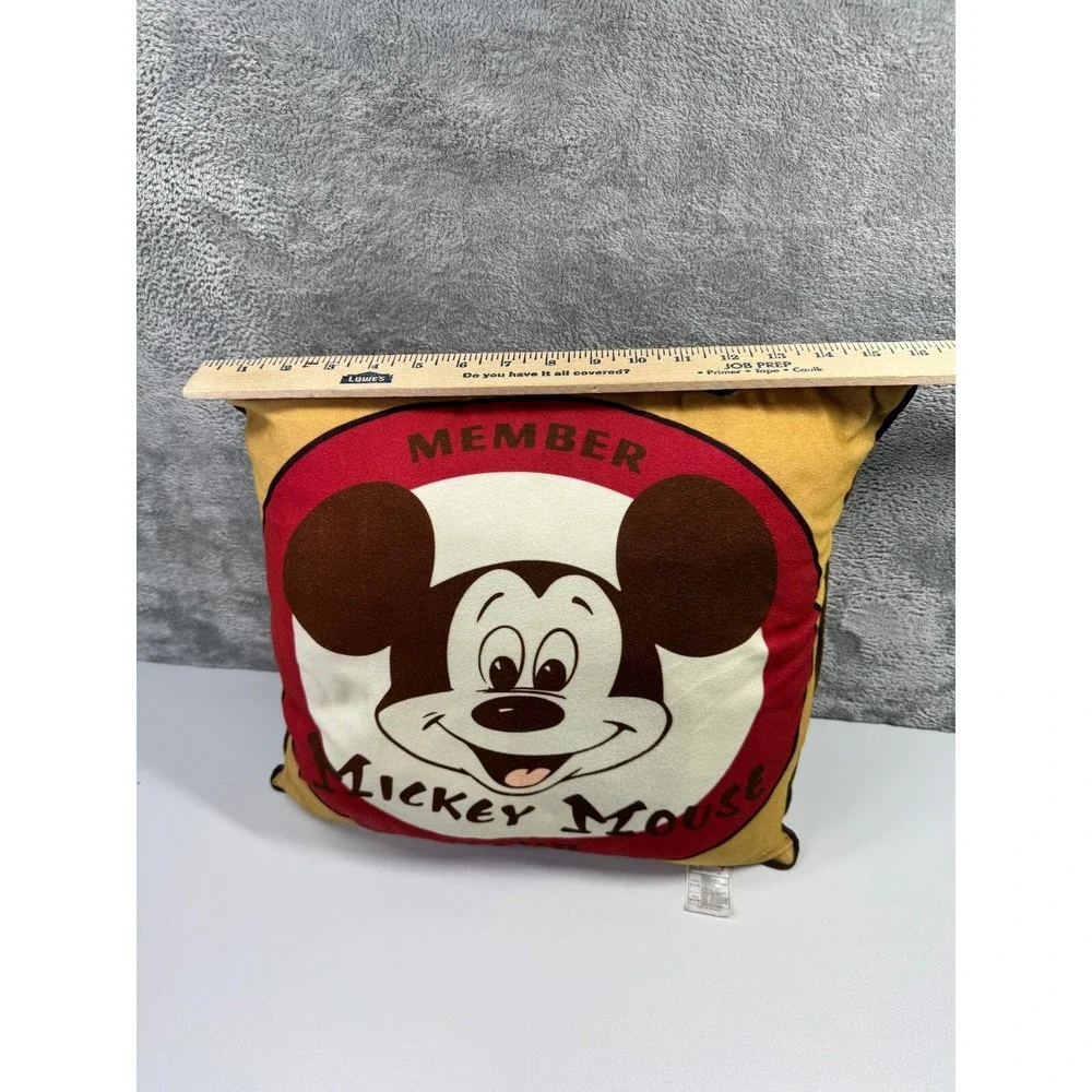Vintage Art Disney Mickey Mouse Club Classic Throw Decorative Pillow Multicolor